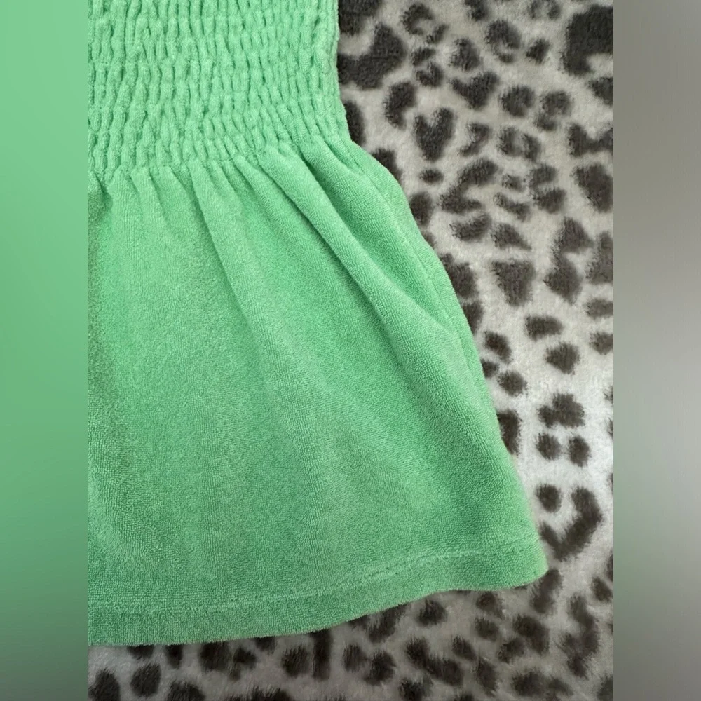 2006 Old Navy Terrycloth Swim Coverup Dress in Green Size 6-12 months